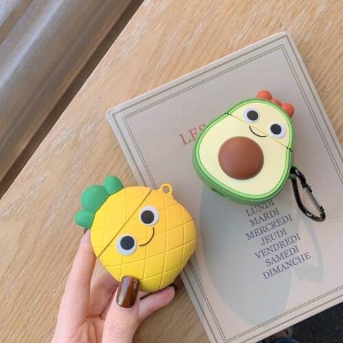 Fruit Pineapple Wireless Bluetooth Case For Appl Airpods Earphone Silicone Headphones Cases For Airpods 2 Protective Cute Cover