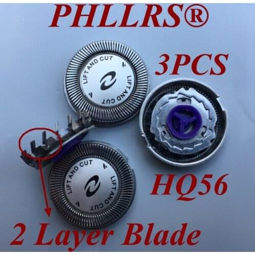 3PCS HQ56 replace head razor blade for philips shaver HQ55 HQ46 HQ3 HQ4 HQ48 HQ6640 HQ6405 HQ6415 HQ6423 HQ6445 HQ5817 HQ5820
