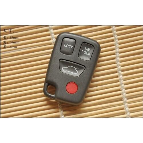 3+1 Buttons Replacement Remote Fob Car Key Shell Case For Volvo C30 C70 S40 S60 S80 LXC90 V60 Fob Key Cover 5PCS/lot