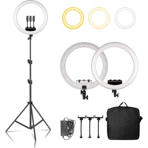 18inch/45cm LED Ringlight With Microphone Stand Selfie Fill Lighting USB Charge Lamp Accessories Tripod For Makeup Live Stream
