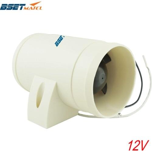 12V In-Line Air Blower Boat Bilge Engine Galley Marine Cabin Ventilation Fan Corrosion Resistant ABS Marine Boat Parts