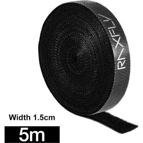 1/Pcs Black Fastener Tape Velcros Hook And Loop Tape Cable Ties Sewing Accessories Reusable Wire Organizer