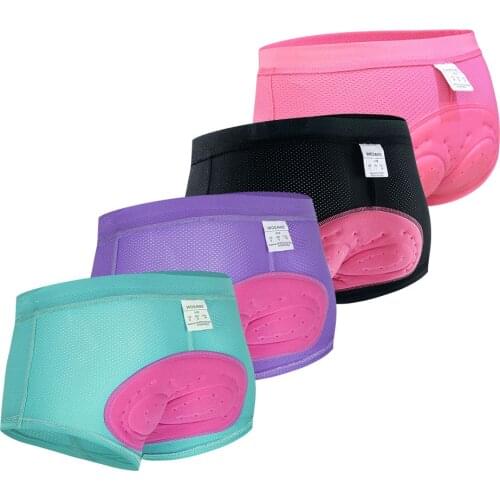 WOSAWE Women Cycling Underwear Shorts Sports Pattern Tight Bicycle Shorts Gel MTB Female Shorts Riding Bike Underpants