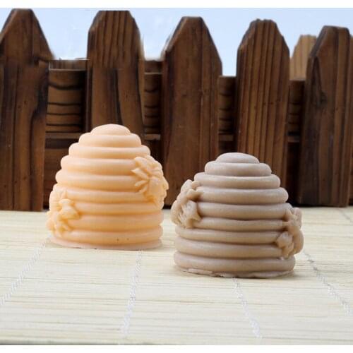 3D Bee Hive Cake Fondant Mold Handmade Candle Soap mold Silicone Kitchen Craft Gum Paste Cake Baking Decorating Tools