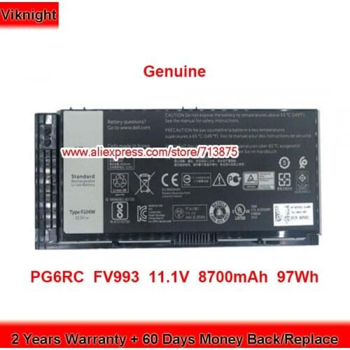Genuine K4CP5 Battery FV993 for Dell Precision M4700 M4800 M6800 FJJ4W FRROG Laptop 11.1V 97Wh