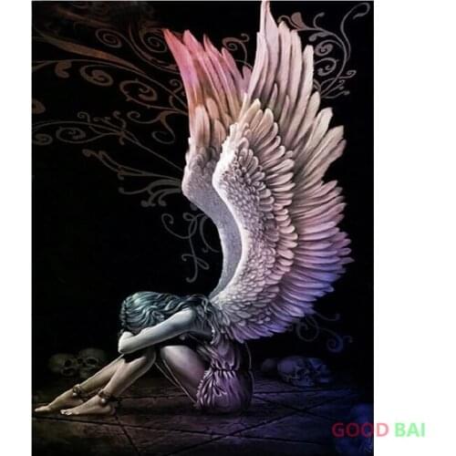 Diamond Painting Sad Angel Girl Diamond Embroidery Full Square Round Drill Mosaic 5d Diy Home Decoration Cross Stitch Kits Gift