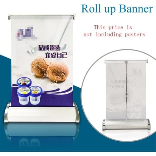 Banner Poster Holder Frame Table Desktop Portable Display Advertising Racks Poster Frame Banner Label Sign Support Detachable