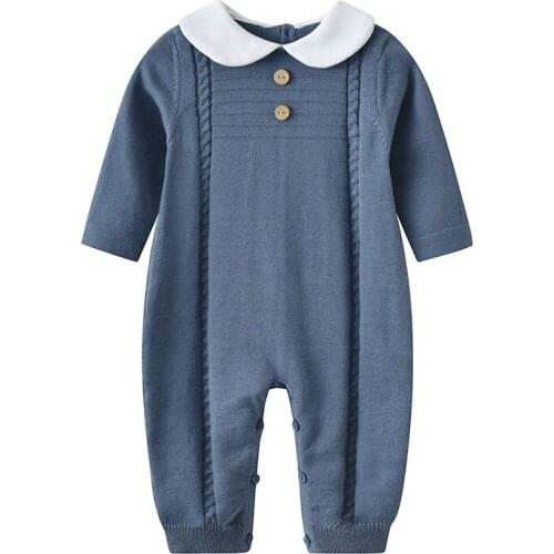Baby romper suit, the spring and autumn period and the cotton knitting sweater climb clothes twist newborns