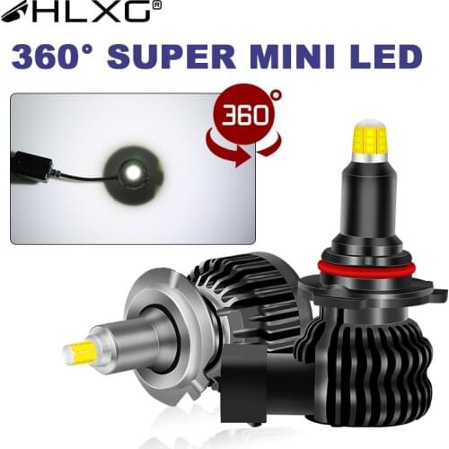 HLXG h1 led canbus H1 h7 led car headlight 6000K 60W 12V bulb Light 9005 9006 360 HB3 HB4 H8 H9 lampada lamp CSP 20000LM luces