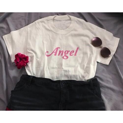 Angel t shirt slogan women fashion cotton casual girl gift birthday funny Hipster Christian street style quote aesthetic tees