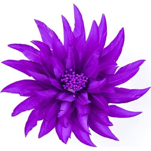 Beautiful Feather Flower Party Bride Headwear Hair Pin Fashion Women Hair Accessories Cocktail Plume Headdress 1 Pieces