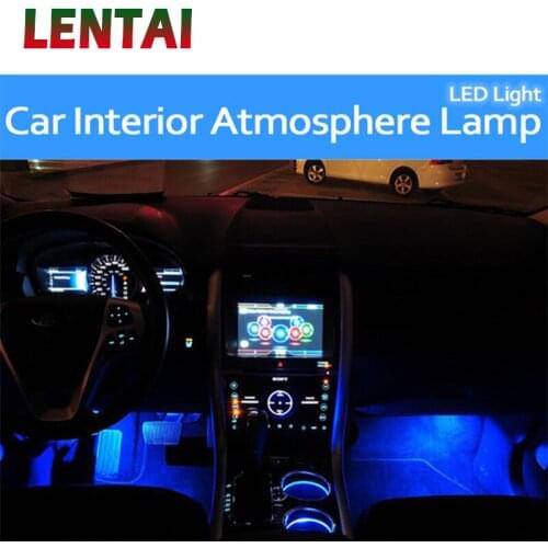 LENTAI For Hyundai solaris i30 tucson Citroen c4 c5 Lada granta vesta Chery 1Set Car Interior LED Atmosphere Lamp Flexible Light