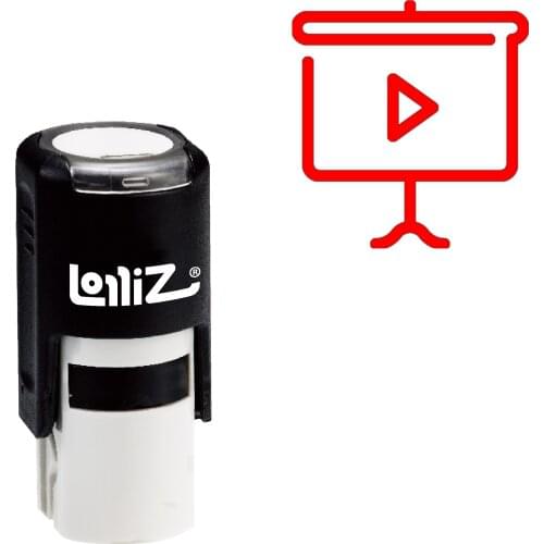 LolliZ Presentation Video Self-Inking Rubber Stamp - Modern Symbol Series