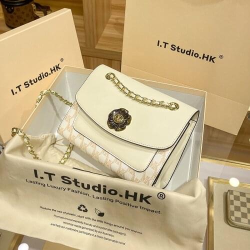 Small chain bag 2021 new trendy fashion wild summer single shoulder messenger underarm bag leather camellia female bag