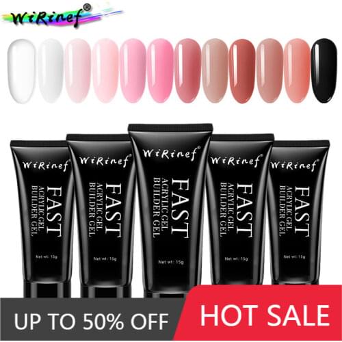 WiRinef Poly Extension Nail Gel Camouflage Uv Fast Builder Nail Gel Nail Top Base Coat Lacquer Nail Lamp Tools