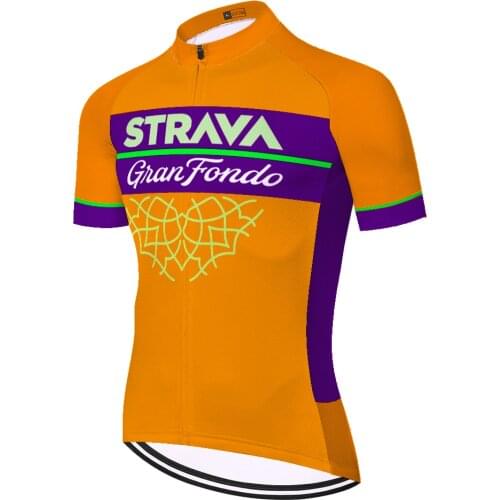 Maillot ciclismo Summer Strava short sleeve cycling jersey men Racing Breathable quick dry ropa ciclismo hombre verano