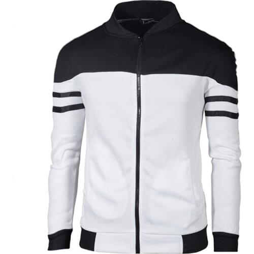 2020 Fashion New Men Autumn Winter Zipper Sportswear Patchwork Jacket Long Sleeve Coat doudoune homme chalecos para hombre