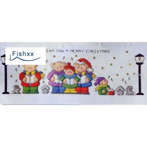Fishxx Cross Stitch Kit European magazine series Crazy79-3 warm bear a cartoon DIY family happy