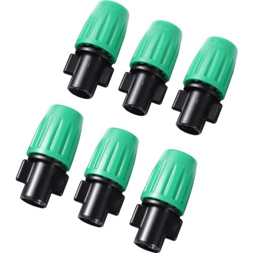 6 mm Spray Nozzle Adjustable Sprayer Agricultura Greenhouse Garden Irrigation Watering Atomization Nozzle Fogger 20pcs