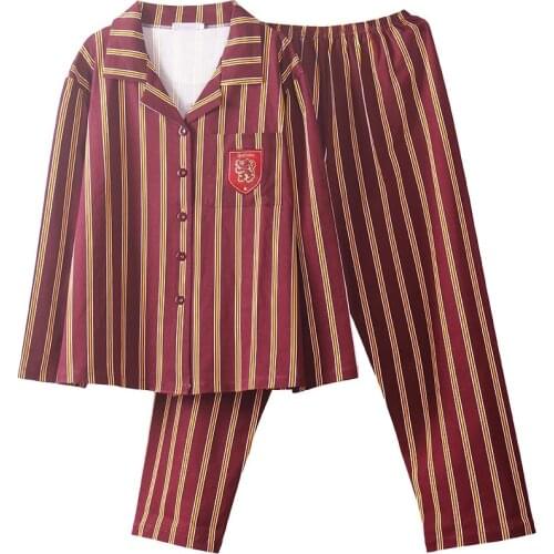 Sleepwear 2021 New Cotton Pajamas Set Women Summer Pyjamas Lapel Pijamas for Adult Kid Stripe Home Suit Cosplay Costume