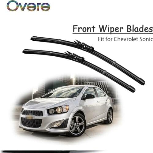 Overe 1Set Rubber Car Front Wiper Blade Kit For Chevrolet Sonic 2016 2015 2014-2011 Windscreen Original Wiper Accessories