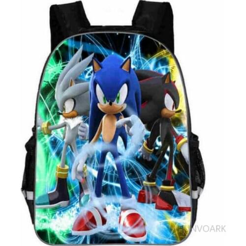 11/13/16 Inch SONIC RACING Backpacks For Kids Cartoon Printed School Bags Boys Girls Primary Schoolbag Students Backpacks Gifts