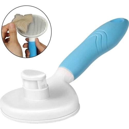 Self Cleaning Slicker Brush for Dogs and Cats, Pet Grooming Hair Brush with Pin,Improve Blood Circulation and Massage