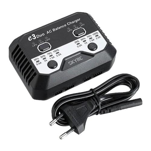 SKYRC E3 Duo AC 2.2A 2X20W Balance Charger for 2-3S Battery RC FPV Racing Drone RC Quadcopter Multicopter Multirotor RC Parts