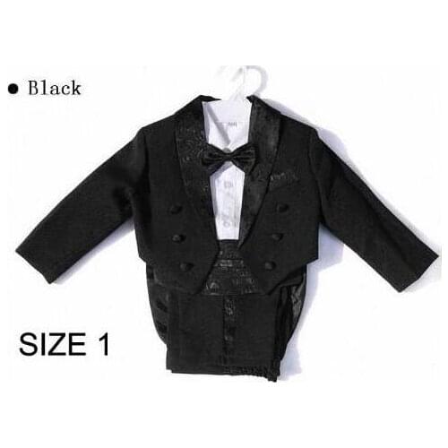 Special price! Baby Boy Wedding Suit 5 Pcs: Coat + Vest + Shirt + Tie + Pants Newborn Wedding Suit Party Baptism Christmas Dress