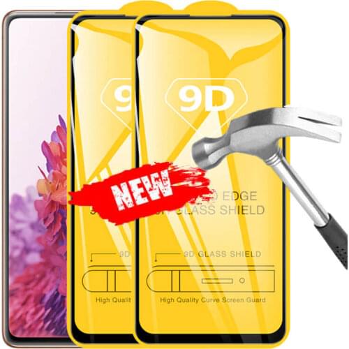 9D Glass For Samsung Galaxy S20 FE Protective Glass 2Pcs Full Cover For Samsun A12 A51 S20 FE Screen Protectors S 20 FE Pelicula