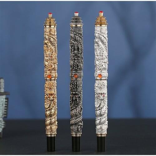 High Quality Jinhao Dragon Ballpoint Pen Novelty Luxurious Exquisite Ball Pen Office Supplies Stationery Caneta De Luxo