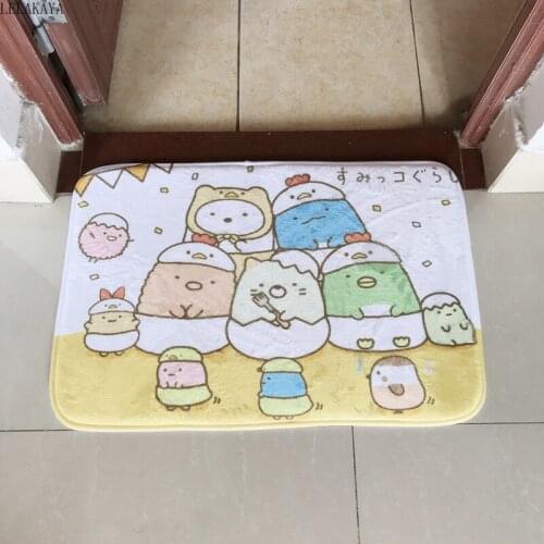 1PCS Anime Sumikko Gurashi Cartoon Printing Carpet Mats Bathroom Bedroom Doormat Cute Corner Bio Household Rugs Foot Pad 40x60CM