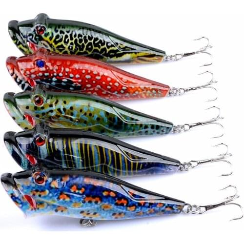 1Pcs Fishing Lure Japan Popper Topwater Minnow Wobbler Trolling Artificial 8cm/12g Hard Bait Crankbait Carp Pesca Fishing Tackle