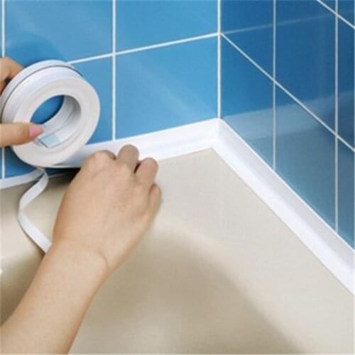 3.2M Sticker 2021 Bathroom Shower Sink Bath Sealing Strip Tape PVC Self Adhesive Waterproof Wall Sticker for Bathroom Kitchen