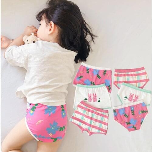 3Pcs/lot Kids Panties For Girl Cotton Cute Underwear Baby Rabbit Briefs Toddler Funny Shorts Boxers Underpants Children Clothing
