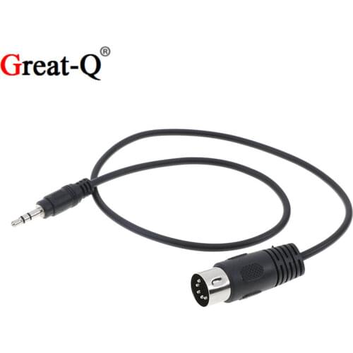 5 Pin Din Plug To 3.5mm Stereo Jack Plug Audio Cable cord 0.5M 1.5M 2M 3M