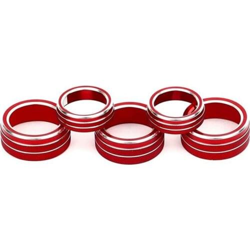 5PCS Car Centre Console Air Conditioning Volume Knob Ring Cover Trim for Honda Accord Sedan Sport EX EX-L LX 2018-2021