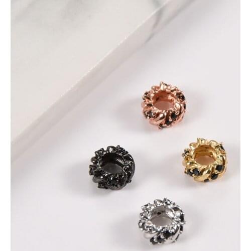 5pcs/lot Zircon Separated Bead Brass Beads & Jewelry Making DIY Bracelet Accessories