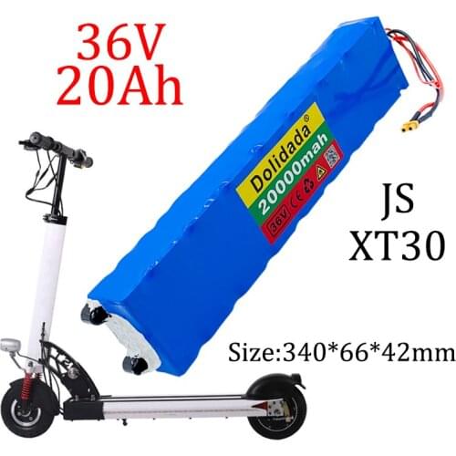 36V 20Ah 18650 Rechargeable lithium Battery pack 10S3P 500W High power for Modified Bikes Scooter Electric Vehicle,With BMS XT30