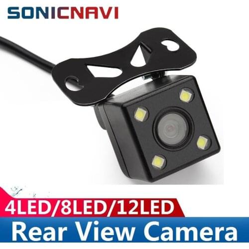 Car Radio Car Rear View Camera 170 Degree Wide Angle Car rearview camera camera Backup Reverse Camera 4/8/12 LED For Car Camera