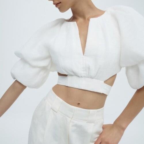 Bandage Women's Blouses