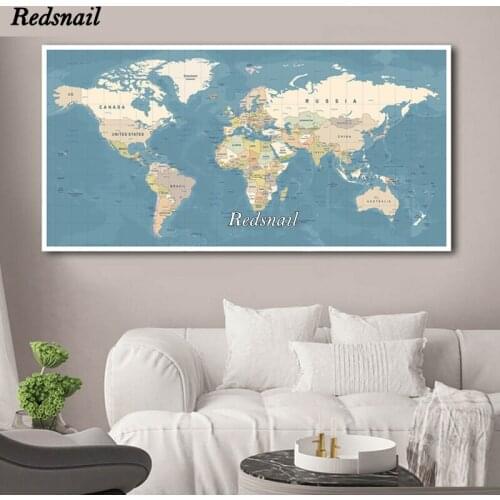 Large Size 5D Diamond Mosaic World Map Diamond Painting Rhinestone DIY Full Square Round Diamond Embroidery Home Decor EE757
