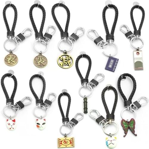 Cosplay Anime Demon Slayer: Kimetsu No Yaiba Keychain Kamado Tanjirou Key Ring Fox Mask Nezuko Pendant Car Backpack Key Chains