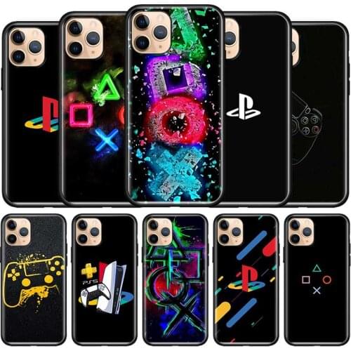 Phone Case For iPhone 11 Pro XS XR X Cover Funda For iPhone 12 Pro Max 7 8 Plus SE 2020 Black Shell playstation 5 console ps5