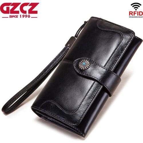 Long Womens Wallet Fashion Female Clutch Money Coin Purses Cowhide Leather Credit Card Holder Wallets Lady Girls Bag Walet