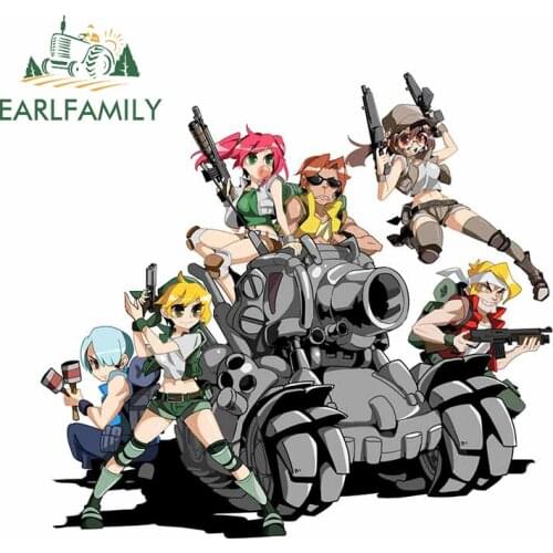EARLFAMILY 13cm x 11.9cm for Metal Slug Tarma Arcade Car Stickers Personality Decal Graphics Vinyl Car Wrap VAN Assessoires