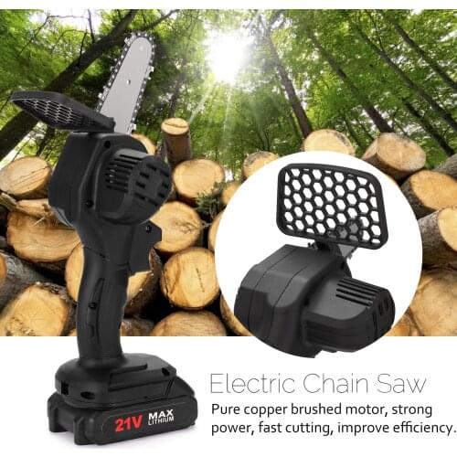 21V Electric Chainsaw Cordless Portable Pruning Saw Woodworking Battery Mini Electric Saw Garden Logging Trimming Power Tool