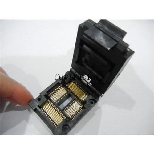 IC51-0804-819-1 QFP80P IC Test Socket 0.8mm Pitch body size 14x20mm LQFP80 Yamaichi Burn in Socket