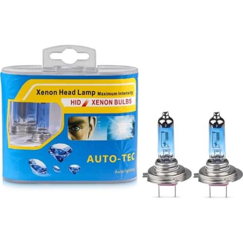 2pcs halogen lamp 12V H7 100W Super White 6000K Car Halogen HeadLight Fog Light Car Replacement Bulb H7 Universal Halogen Bulb