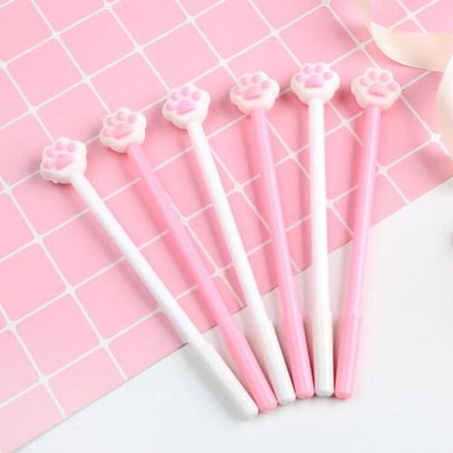 1 Pcs Cute Cat Claw Gel Pens Young Girl Soft and Neutral Pen Chalk Tender Student Black Signature Pen Stationary School Supplies